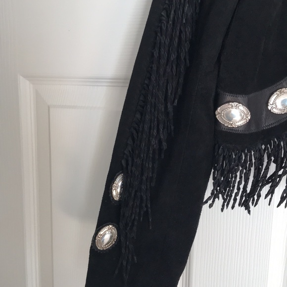 Echo Mountain ,Arturo Suede Leather Bolero Jacket with silver accents - Picture 5 of 6